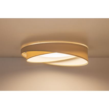Dimmelhető mennyezeti LED lámpa SMART GALAXY MODERN LED/24W/230V 3000-6500K átm. 55 cm krémszínű/fehér + távirányító