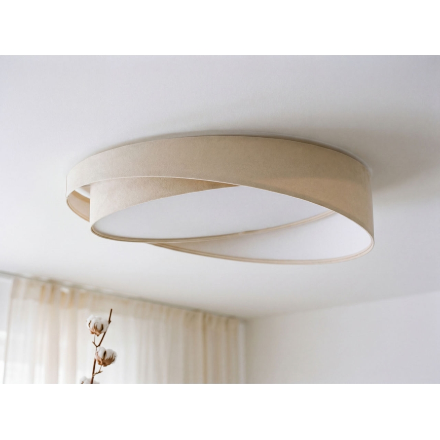 Dimmelhető mennyezeti LED lámpa SMART GALAXY MODERN LED/24W/230V 3000-6500K átm. 55 cm krémszínű/fehér + távirányító