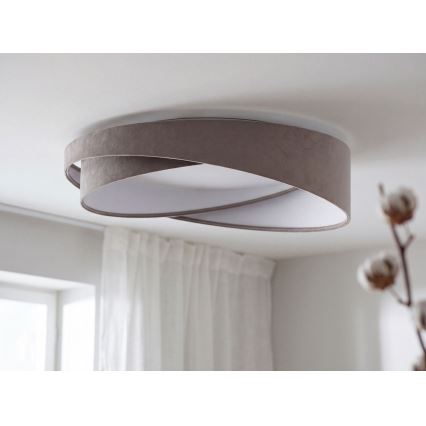 LED dimmelhető mennyezeti lámpa SMART GALAXY MODERN, 24W, 230V, 3000–6500K, Ø 55 cm, szürke/fehér + távirányító