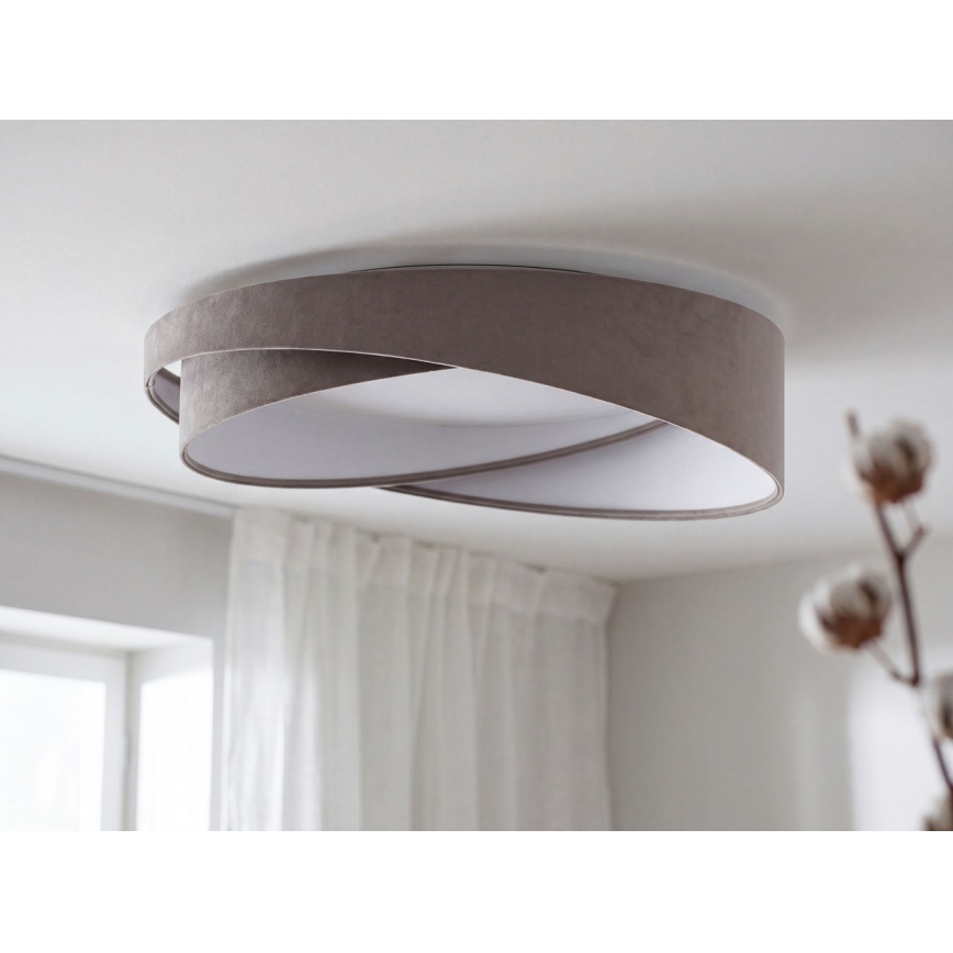 LED dimmelhető mennyezeti lámpa SMART GALAXY MODERN, 24W, 230V, 3000–6500K, Ø 55 cm, szürke/fehér + távirányító