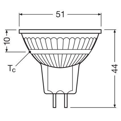 LED Fényerőszabályozható reflektoros izzó MR16 GU5,3/5,3W/12V 4000K 36° CRI 97 - Ledvance