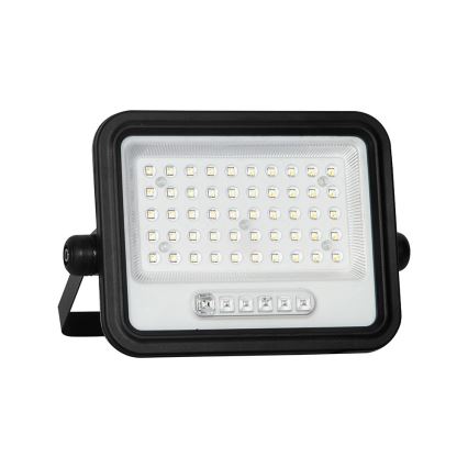 LED Dimmelhető napelemes reflektor LED/100W/3,2V 2000-8000K IP65 5000 mAh fekete + távirányító