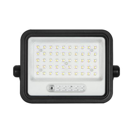 LED Dimmelhető napelemes reflektor LED/100W/3,2V 2000-8000K IP65 5000 mAh fekete + távirányító
