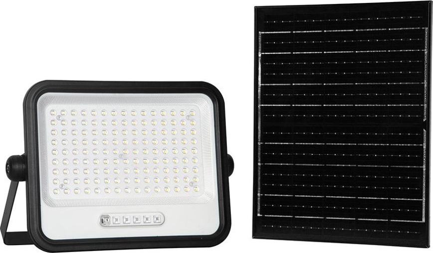 Dimmelhető LED napelemes reflektor LED/300W/3,2V 2000-8000K IP65 15000 mAh fekete + távirányító