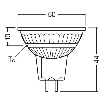 LED dimmelhető reflektoros izzó MR16 GU5,3/6,6W/12V 4000K 36° CRI 97 - Ledvance