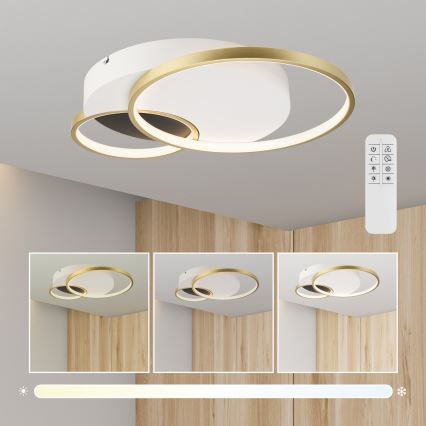 Dimmelhető mennyezeti lámpa BENITO LED/31W/230V 3000-6500K fehér/arany