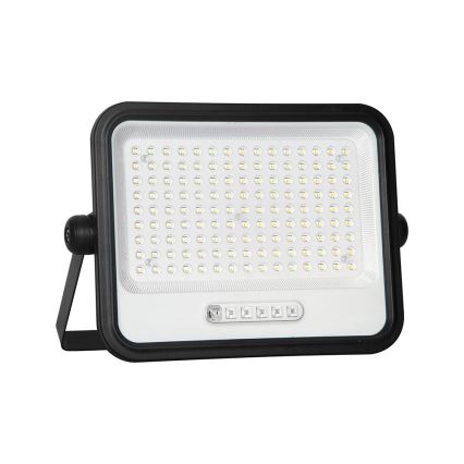 Dimmelhető LED napelemes reflektor LED/300W/3,2V 2000-8000K IP65 15000 mAh fekete + távirányító