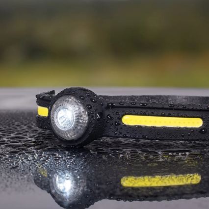 Fokozatmentesen szabályozható, újratölthető LED fejlámpa piros fénnyel LED/5V IPX4 550 lm 600 mAh