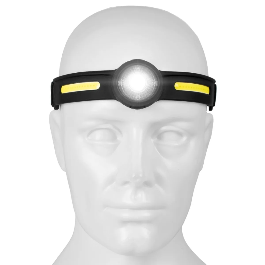 Fokozatmentesen szabályozható, újratölthető LED fejlámpa piros fénnyel LED/5V IPX4 550 lm 600 mAh