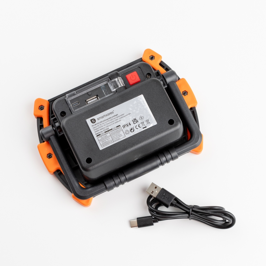 Dimmelhető újratölthető LED reflektor LED/10W/5V USB 6500K IP44