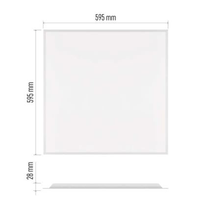 DIXXO beépíthető LED panel / 36W / 230V / 4000K / 60x60 cm / fehér