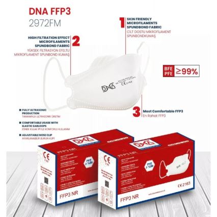 DNA maszk FFP3 NR CE 2163 Medical 10db