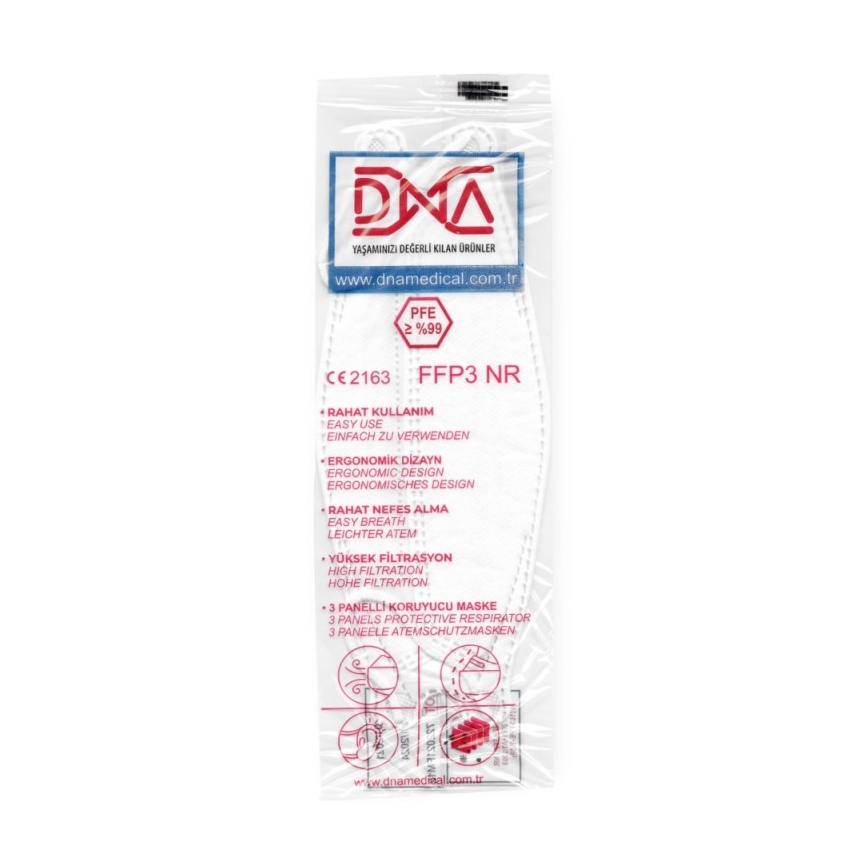 DNA maszk FFP3 NR CE 2163 Medical 10db