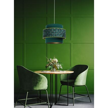 Lámpa zsinóron DOBLO 1xE27/60W/230V zöld