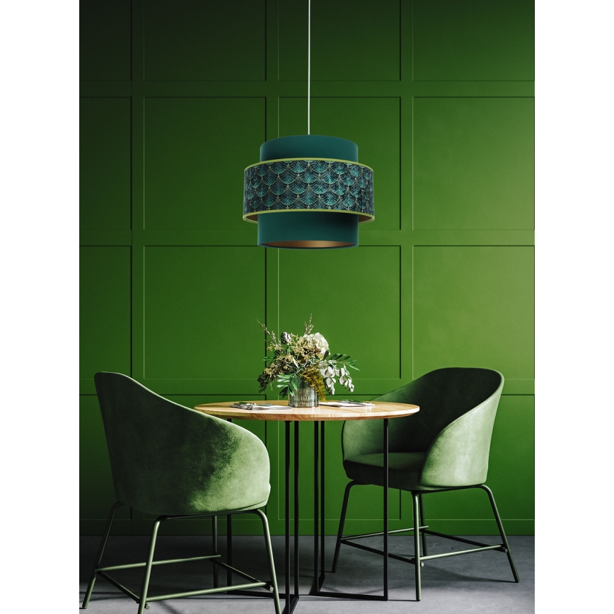 Lámpa zsinóron DOBLO 1xE27/60W/230V zöld