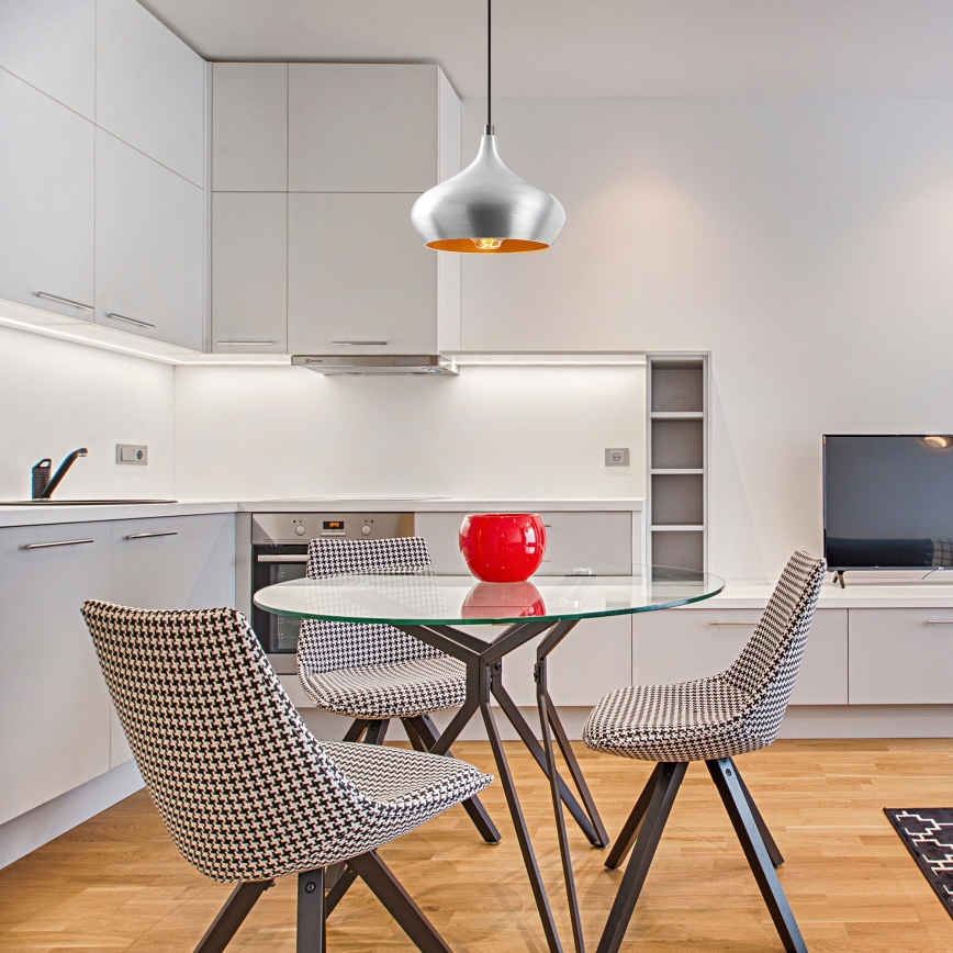 DODO függőlámpa kábellel 1xE27/40W/230V matt króm