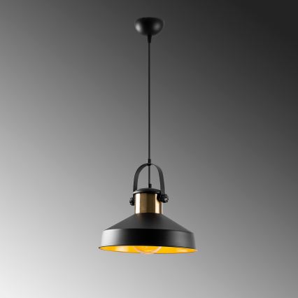 DODO zsinóros függeszték 1xE27/40W/230V fekete/bronz