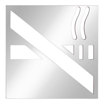 Dohányzás ikon 12x12 cm rozsdamentes acél/ezüstszínű