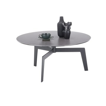 Dohányzóasztal BALANCE átm. 80 cm szürke/antracit