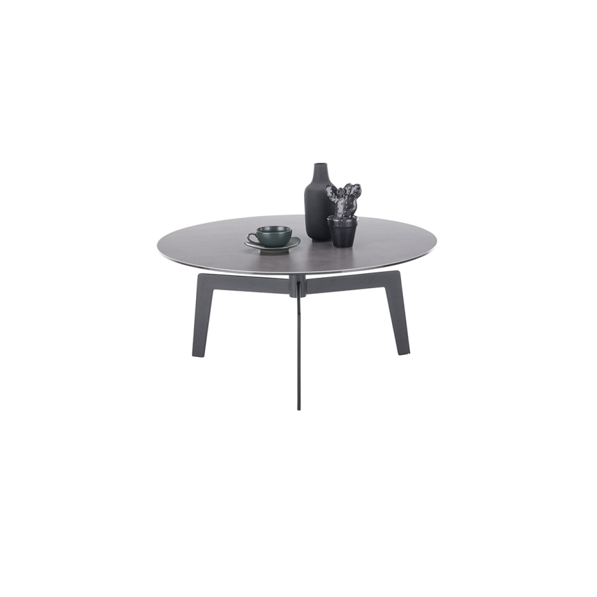 Dohányzóasztal BALANCE átm. 80 cm szürke/antracit