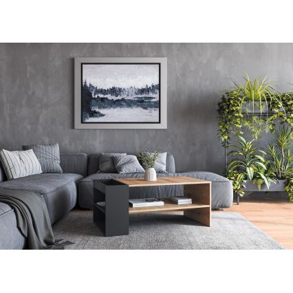Dohányzóasztal BELA 100x42 cm artisan tölgy/antracit