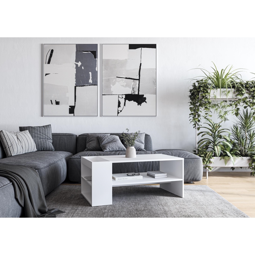 Dohányzóasztal BELA 100x42 cm fehér