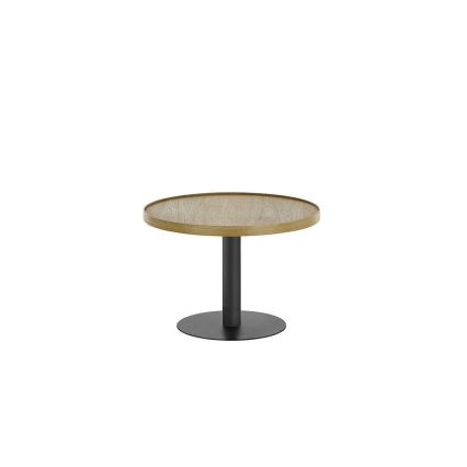 Dohányzóasztal FOCUS átm. 60 cm tölgy/fekete