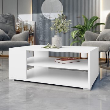 Dohányzóasztal GIMREN 40x100 cm fehér