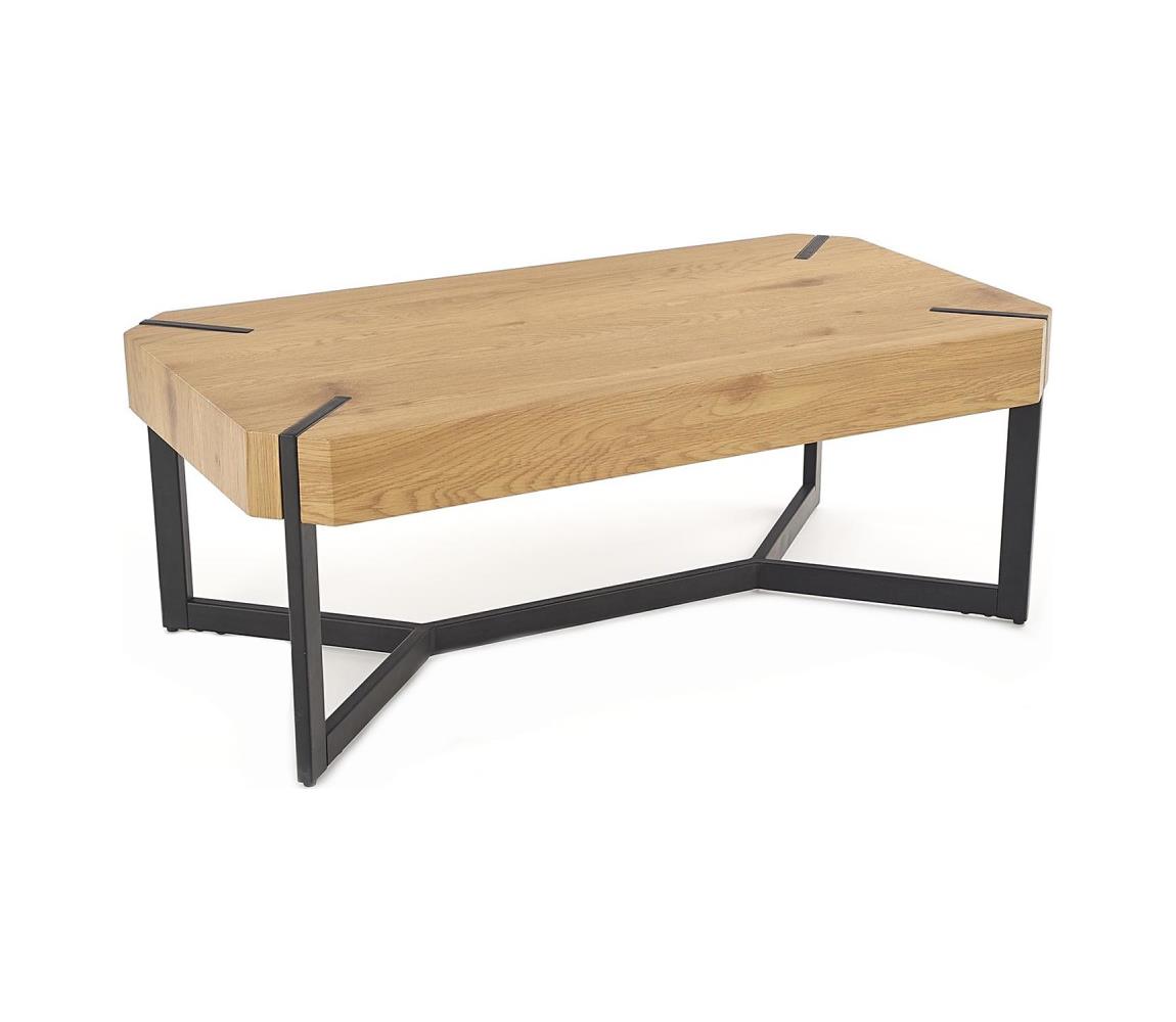 Halmar Dohányzóasztal LAVIDA 43x110 cm arany tölgy/fekete V