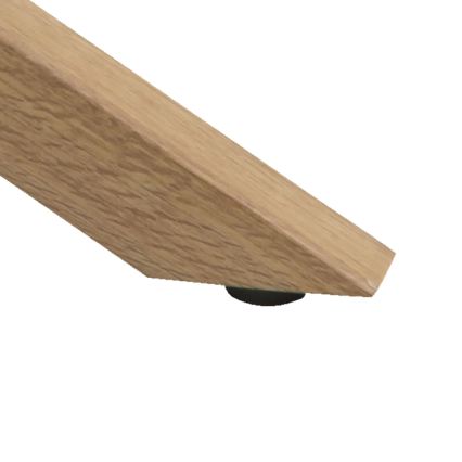Dohányzóasztal LUCA 82 cm átlátszó/tölgy