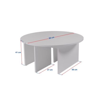 Dohányzóasztal LUVIA, márványmintás dekor, bézs
