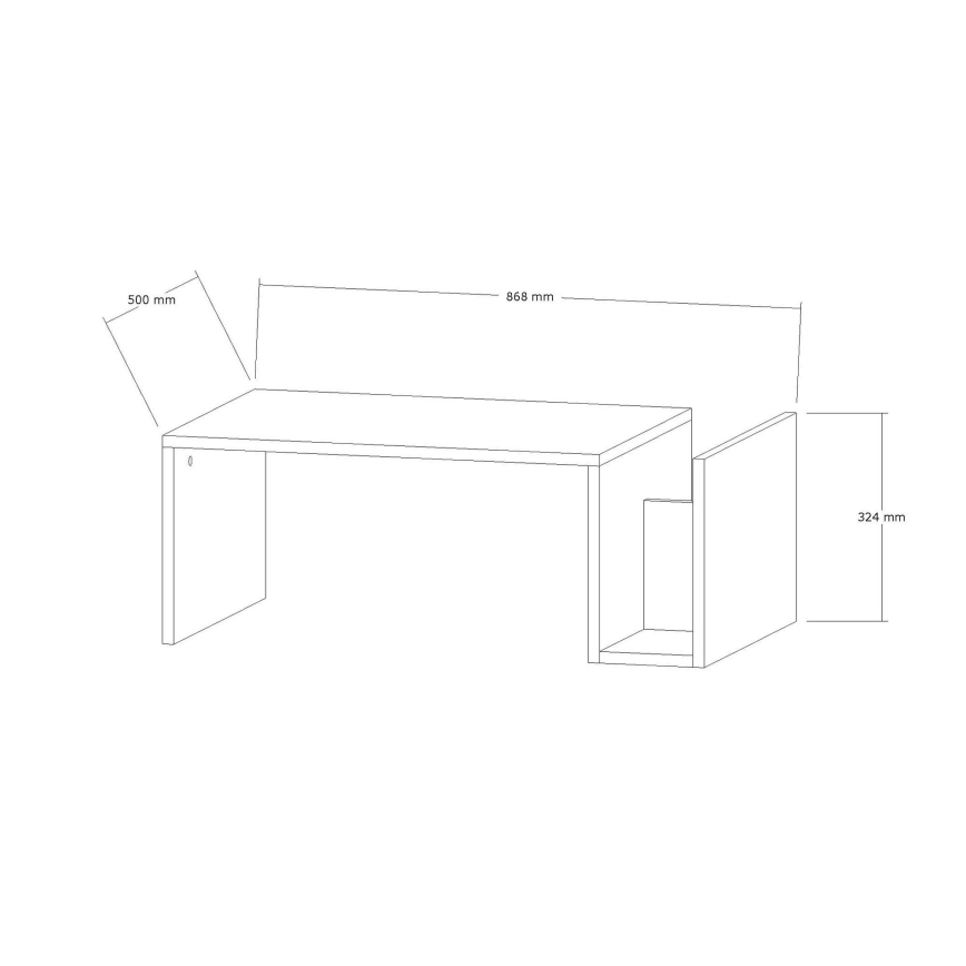 Dohányzóasztal MONEL, márvány dekor, bézs