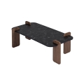 Dohányzóasztal PURO 120x60 cm dió/fekete