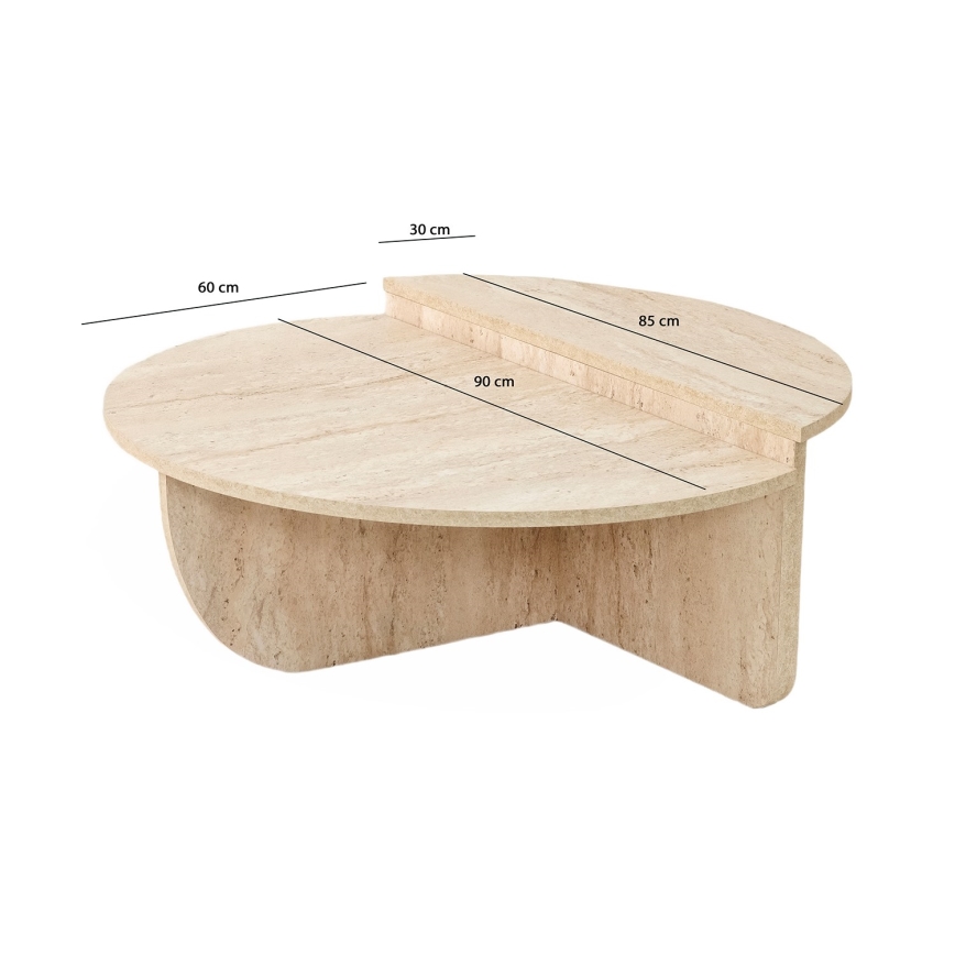 Dohányzóasztal REST, márványhatás, bézs