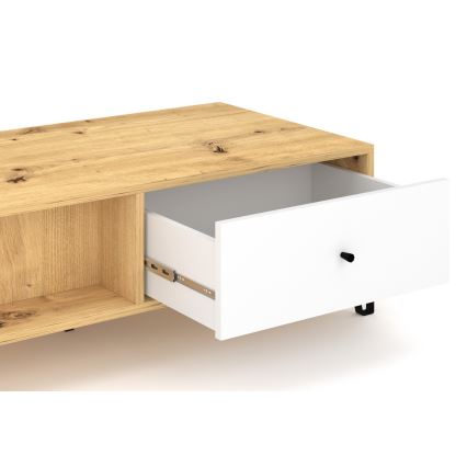 Dohányzóasztal SULA artisan tölgy/fehér