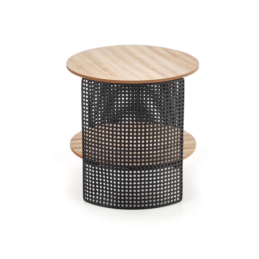 Dohányzóasztal TRAFICA 41x41 cm fekete/bézs