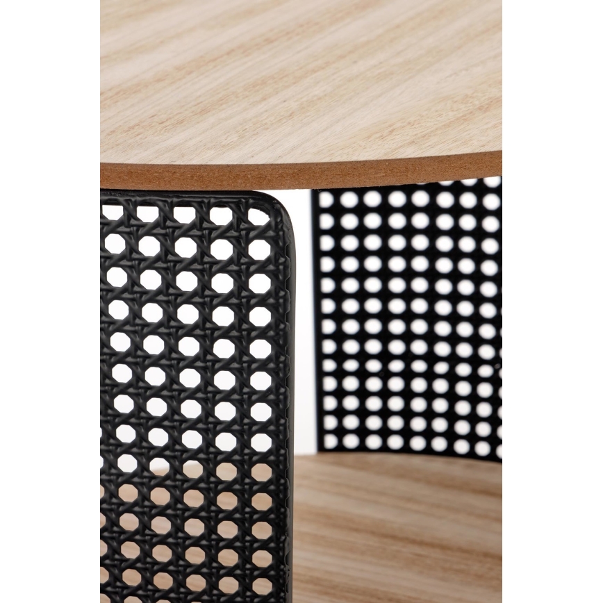 Dohányzóasztal TRAFICA 41x41 cm fekete/bézs