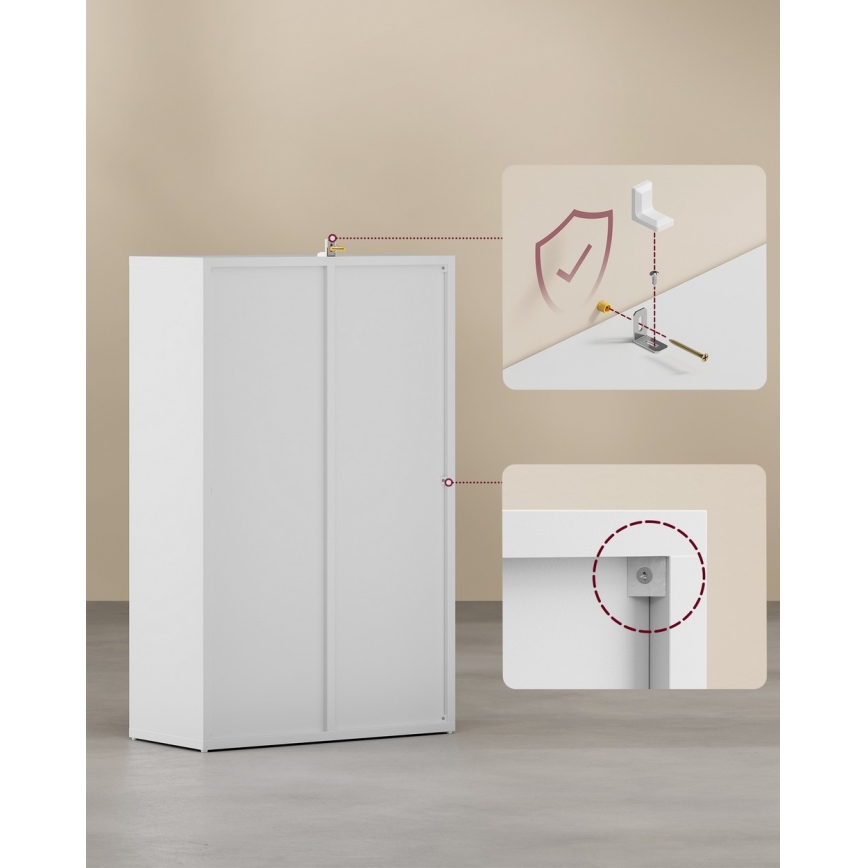 DOVARO fehér könyvszekrény