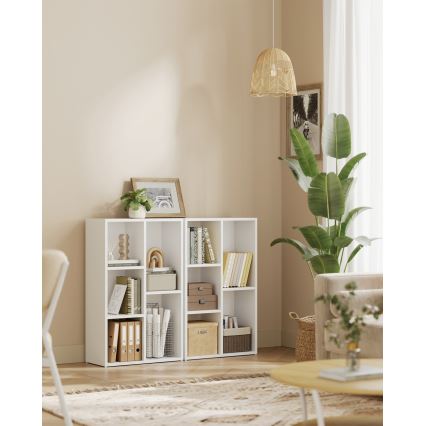 DOVARO fehér könyvszekrény