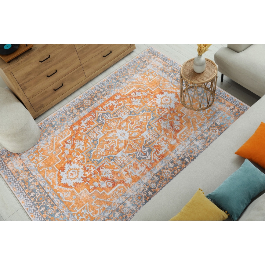 DOVE-VINTAGE orientális szőnyeg 160x220 cm 2600 g/m2 narancssárga