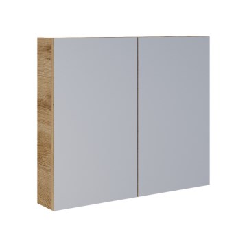 Dřevojas - NEXI 80x68 cm tükrös fürdőszobaszekrény, tölgy