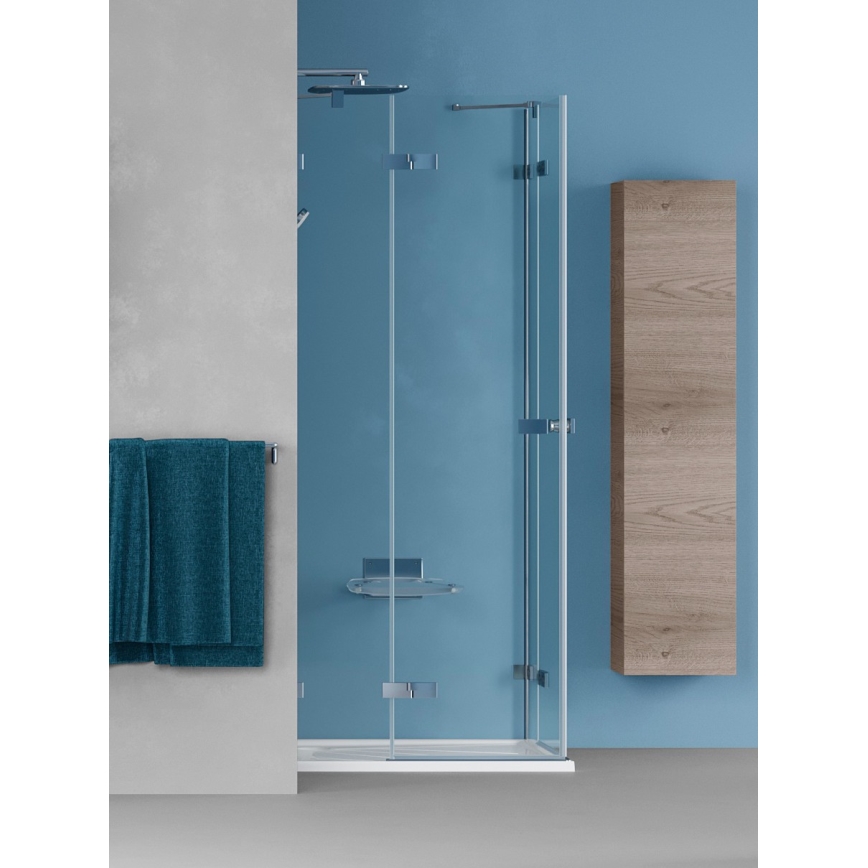 Dřevojas - ZYLO falra szerelhető fürdőszobai szekrény 35x155 cm sötét tölgy