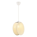 DRUM zsinóros függőlámpa 1xE27/60W/230V krémszínű