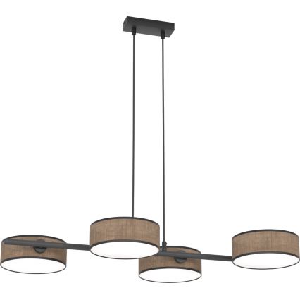 DRUMZ kábeles csillár 4xE14/10W/230V, barna