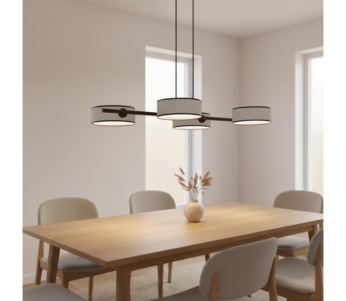 EMIBIG DRUMZ kábeles csillár 4xE14/10W/230V szürke 1564/4