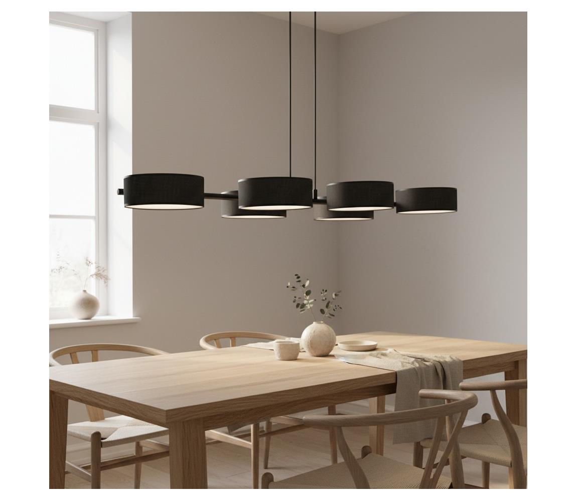 EMIBIG DRUMZ kábeles függőlámpa 6xE14/10W/230V fekete 1562/6