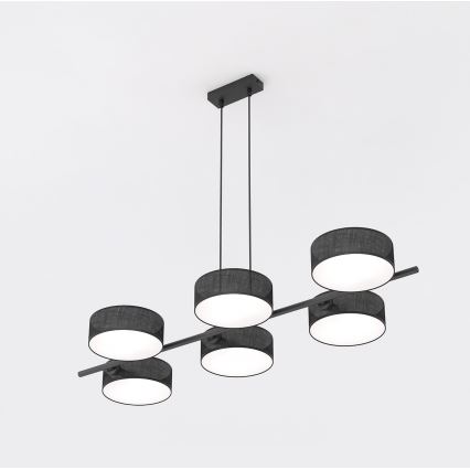 DRUMZ kábeles függőlámpa 6xE14/10W/230V fekete