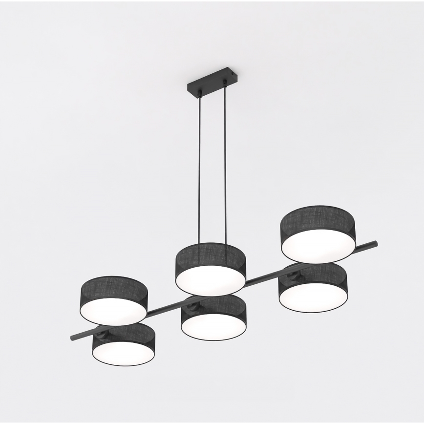 DRUMZ kábeles függőlámpa 6xE14/10W/230V fekete