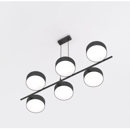 DRUMZ kábeles függőlámpa 6xE14/10W/230V fekete