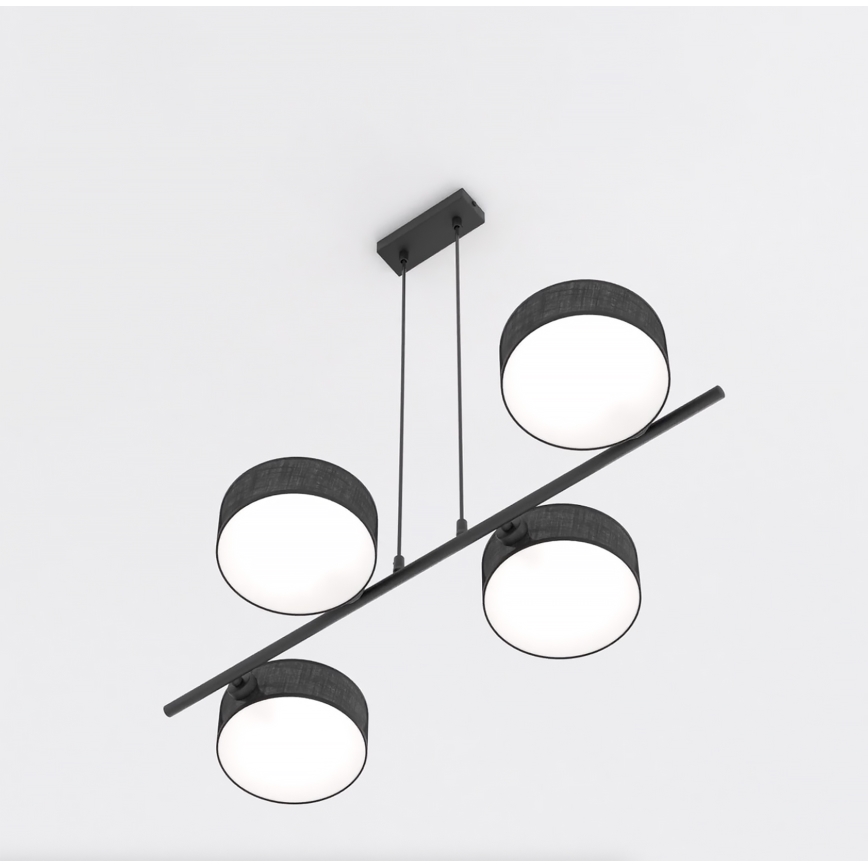 DRUMZ zsinóros csillár 4xE14/10W/230V fekete